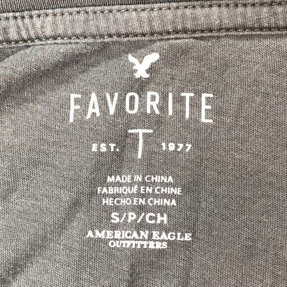 Vintage Y2K American Eagle Gray Indie Grunge Casual Long Sleeve Graphic Tee / S - Picture 6 of 6